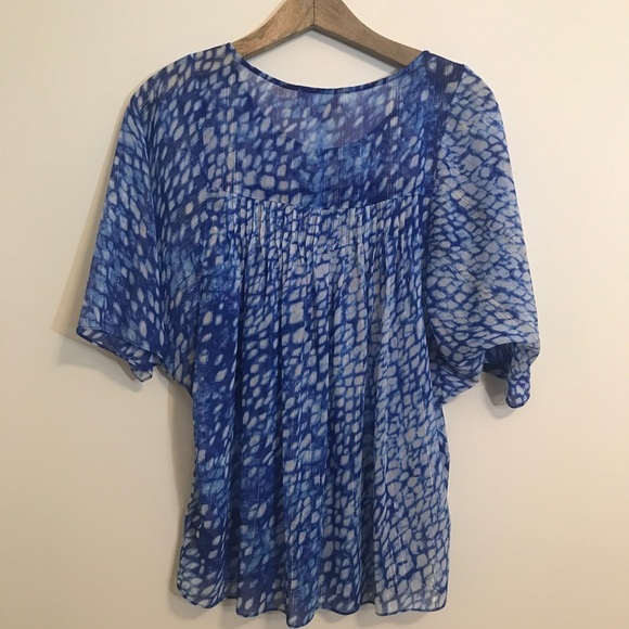 MICHAEL Michael Kors | Flowy Blue Printrd Blouse - Picture 5 of 5